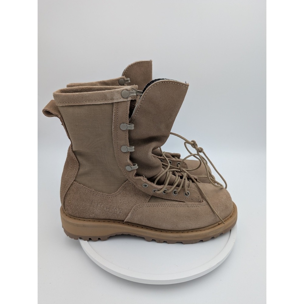 Rocky Gore-Tex Military Combat Boots 790G‎ Vibram Sole Cordura Tan Size 9R USA